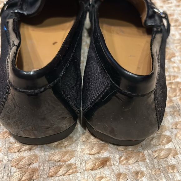 Coach Black Suede Loafers with Metal Accent - Picture 5 of 7